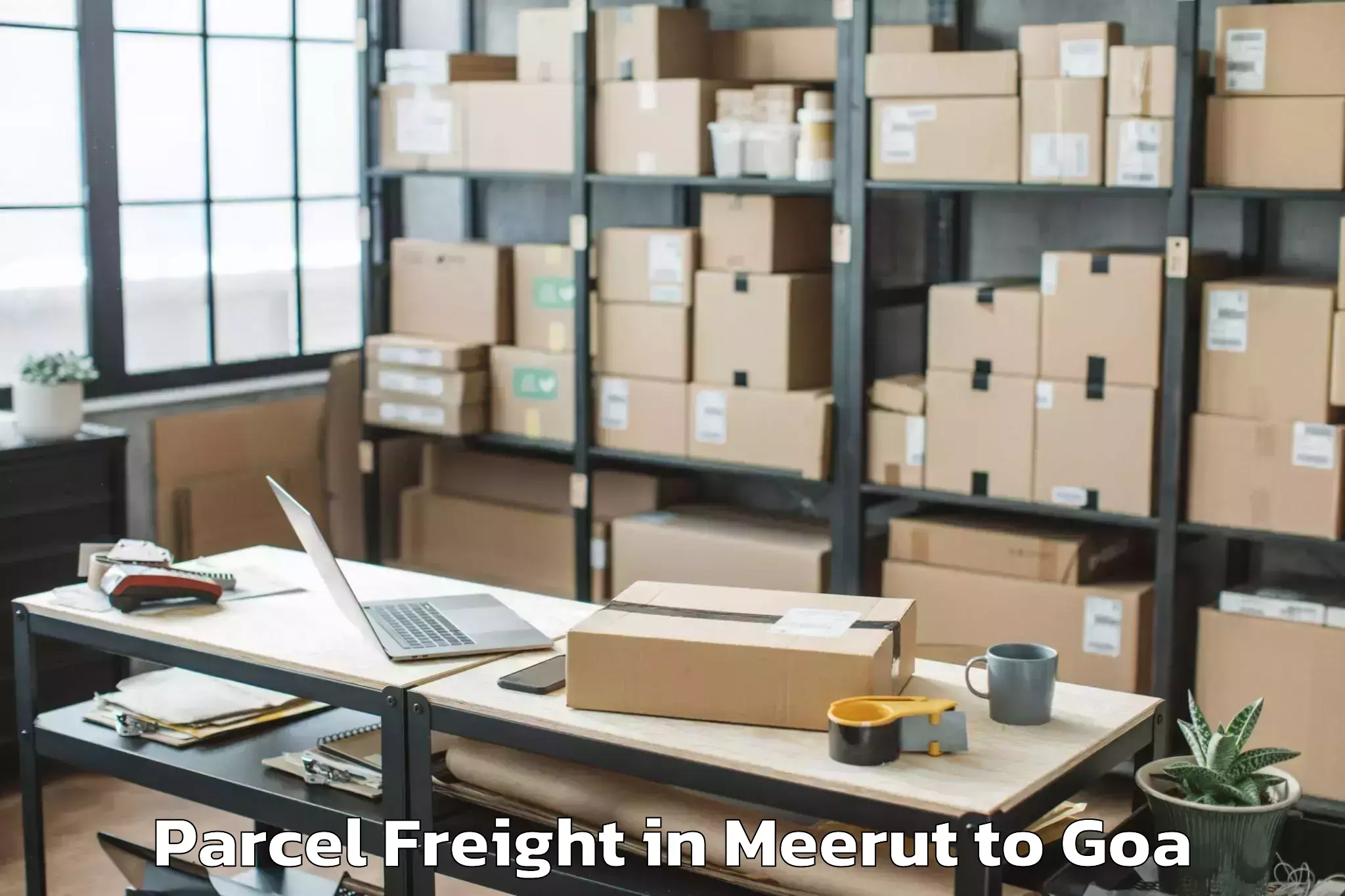 Book Meerut to Aradi Socorro Parcel Freight